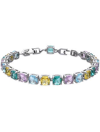Bracelet Luxenter finition argent et zircone multicolore - Dow