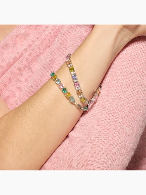 Bracelet Luxenter finition argent et zircone multicolore - Dow - Kiabi
