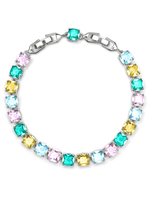 Bracelet Luxenter finition argent et zircone multicolore - Dow - Kiabi