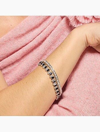 Bracelet Luxenter finition argent et zircone multicolore - Sifrit
