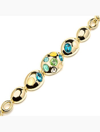 Bracelet Luxenter finition or jaune 18 carats et cristal multicolore - Alik