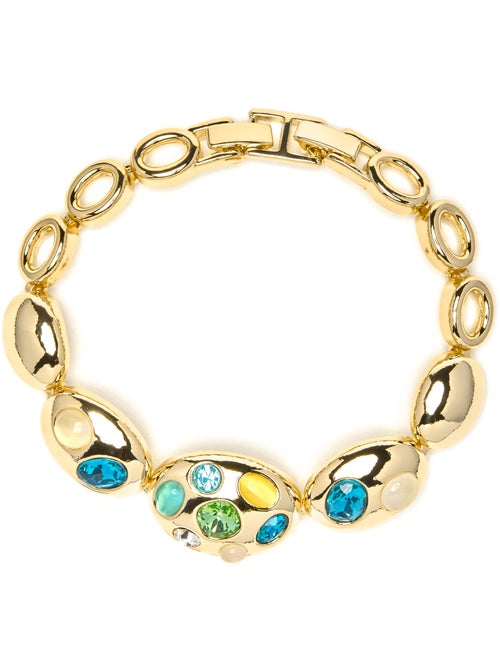 Bracelet Luxenter finition or jaune 18 carats et cristal multicolore - Alik - Kiabi Bracelet Luxenter finition or jaune 18 carats et cristal multicolore - Alik - Kiabi