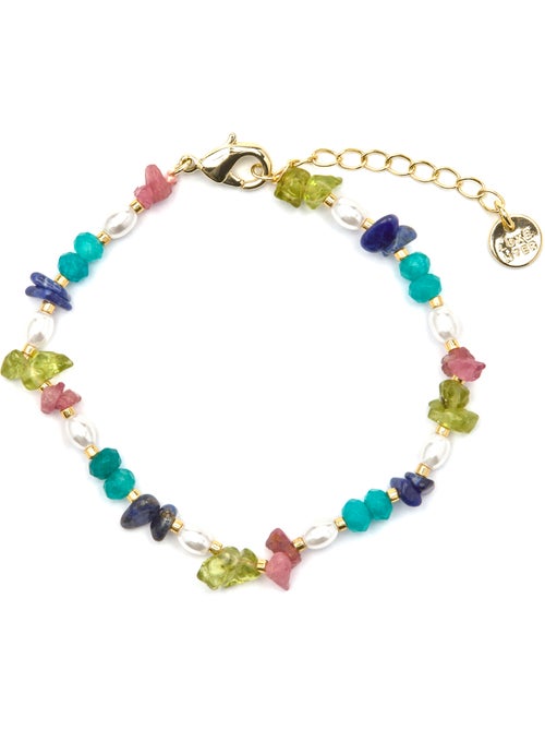 Bracelet Luxenter finition or jaune 18 carats et pierres naturelles multicolores - Onisu - Kiabi Bracelet Luxenter finition or jaune 18 carats et pierres naturelles multicolores - Onisu - Kiabi