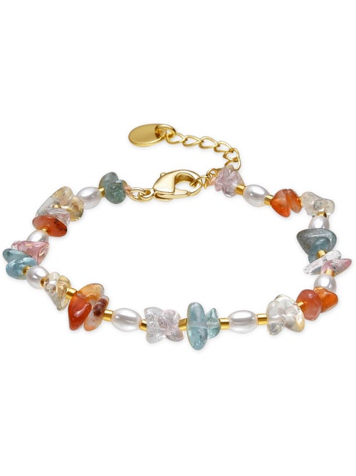 Bracelet Luxenter finition or jaune 18 carats et pierres naturelles multicolores - Wenfa - Kiabi Bracelet Luxenter finition or jaune 18 carats et pierres naturelles multicolores - Wenfa - Kiabi