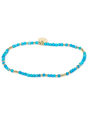 Bracelet Luxenter finition or jaune 18 carats et turquoise - Midxi