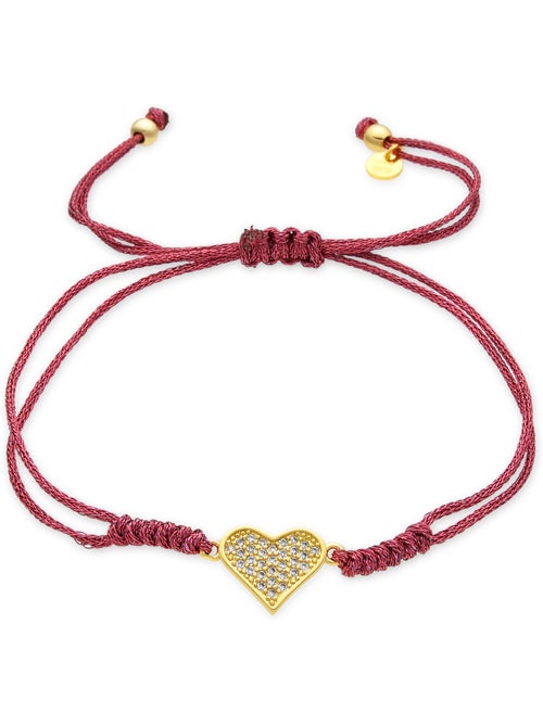 Bracelet Luxenter finition or jaune 18 carats et zircone brillante - Heart - Kiabi Bracelet Luxenter finition or jaune 18 carats et zircone brillante - Heart - Kiabi