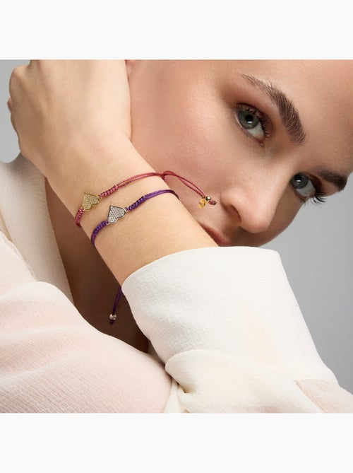 Bracelet Luxenter finition or jaune 18 carats et zircone brillante - Heart - Kiabi Bracelet Luxenter finition or jaune 18 carats et zircone brillante - Heart - Kiabi