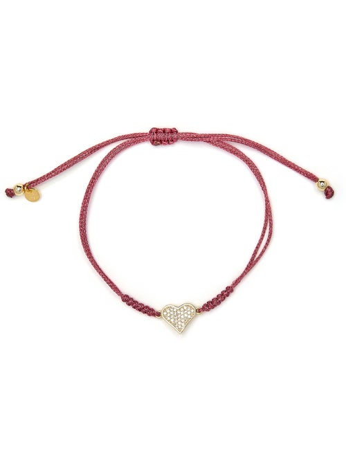 Bracelet Luxenter finition or jaune 18 carats et zircone brillante - Heart - Kiabi Bracelet Luxenter finition or jaune 18 carats et zircone brillante - Heart - Kiabi