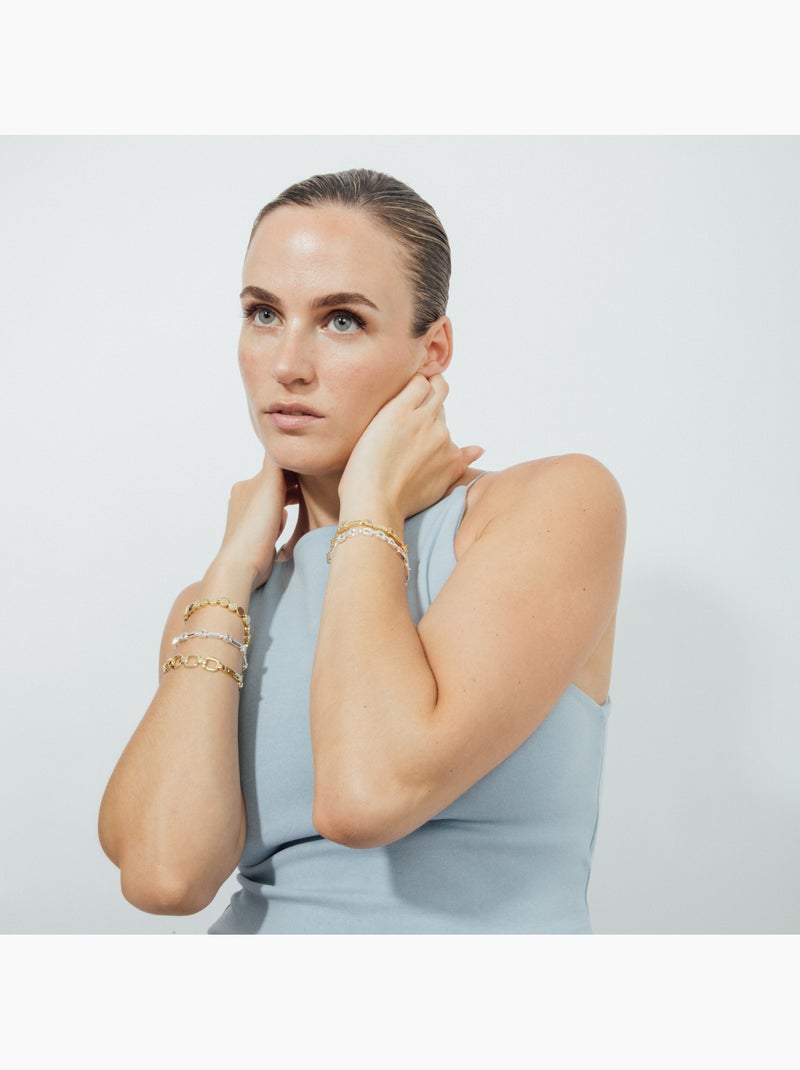 Bracelet Luxenter finition rhodiée - Figor Gris - Kiabi