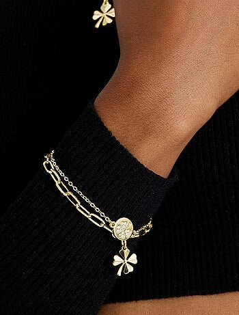 Bracelet Luxenter Flower finition or