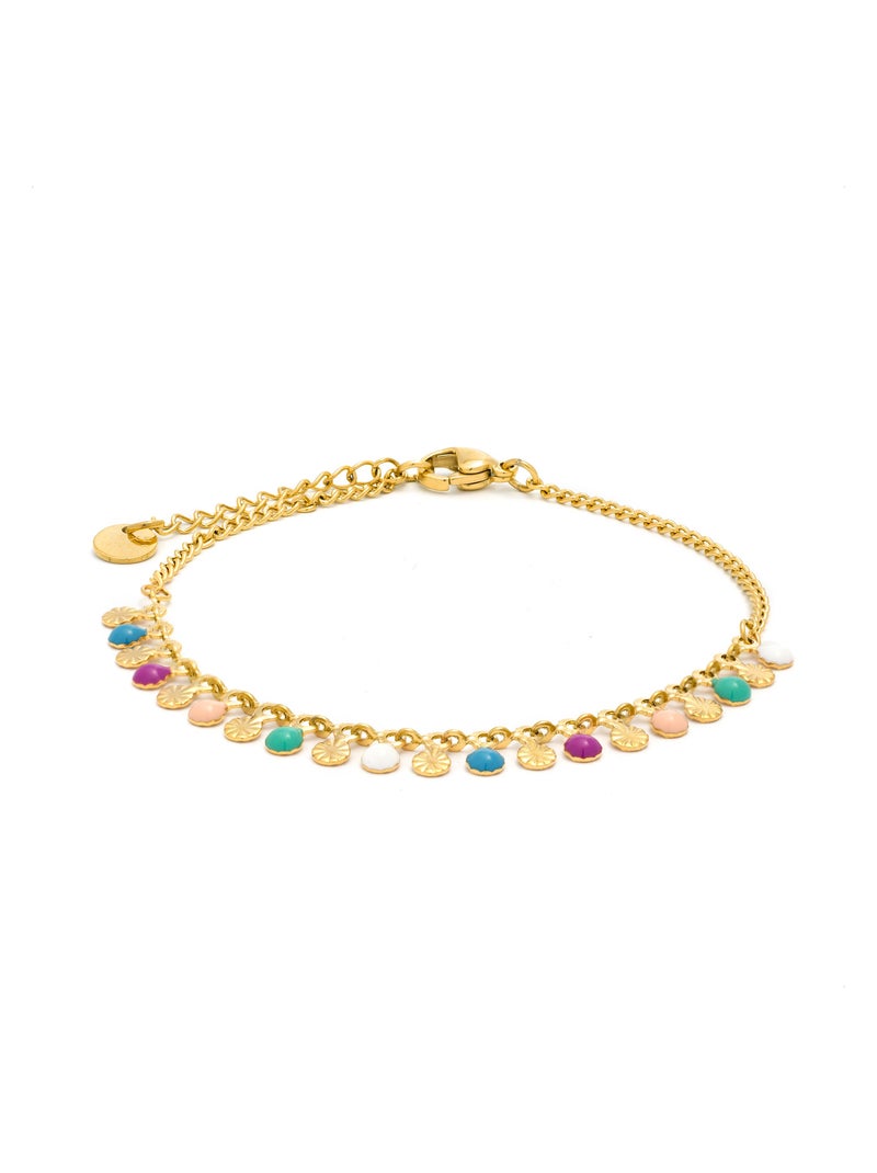 Bracelet Luxenter Haraim en or jaune 18 carats Multicolore - Kiabi