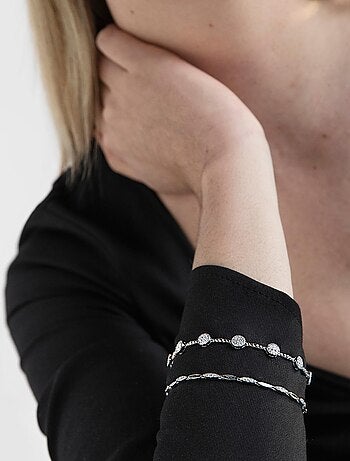 Bracelet Luxenter inajwa en argent 925 et zircon brillant avec finition rhodiée