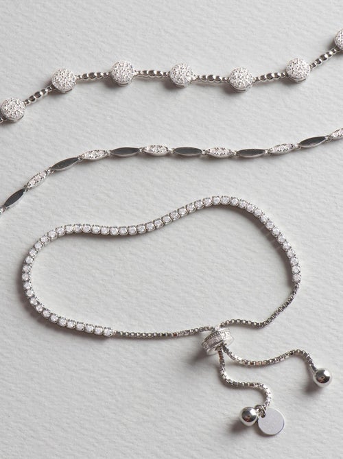 Bracelet Luxenter inajwa en argent 925 et zircon brillant avec finition rhodiée - Kiabi