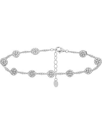 Bracelet Luxenter inajwa en argent 925 et zircon brillant avec finition rhodiée