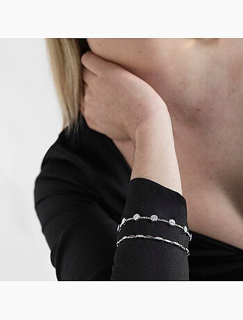 Bracelet Luxenter inajwa en argent 925 et zircon brillant avec finition rhodiée