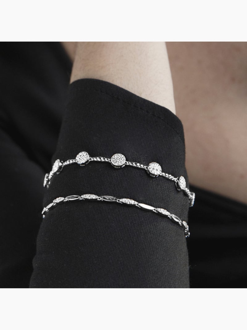 Bracelet Luxenter inajwa en argent 925 et zircon brillant avec finition rhodiée Argent - Kiabi