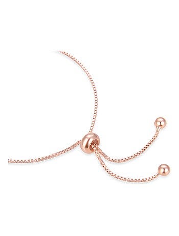 Bracelet Luxenter jusit en argent 925 et zircon multicolore avec finition plaquée or rose 18 carats