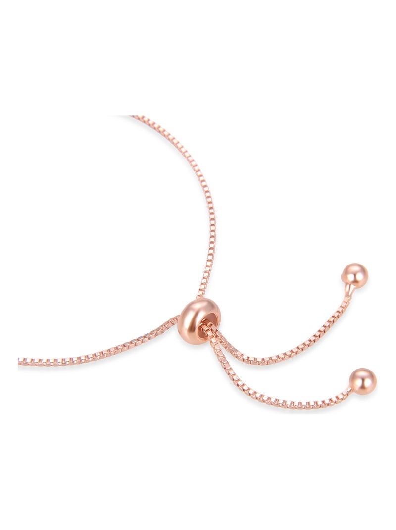 Bracelet Luxenter jusit en argent 925 et zircon multicolore avec finition plaquée or rose 18k Multicolore - Kiabi