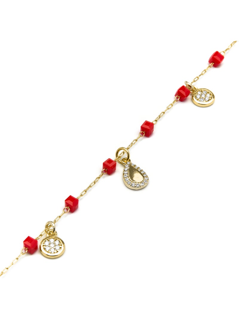 Bracelet Luxenter Kirrio en argent 925 Rouge - Kiabi