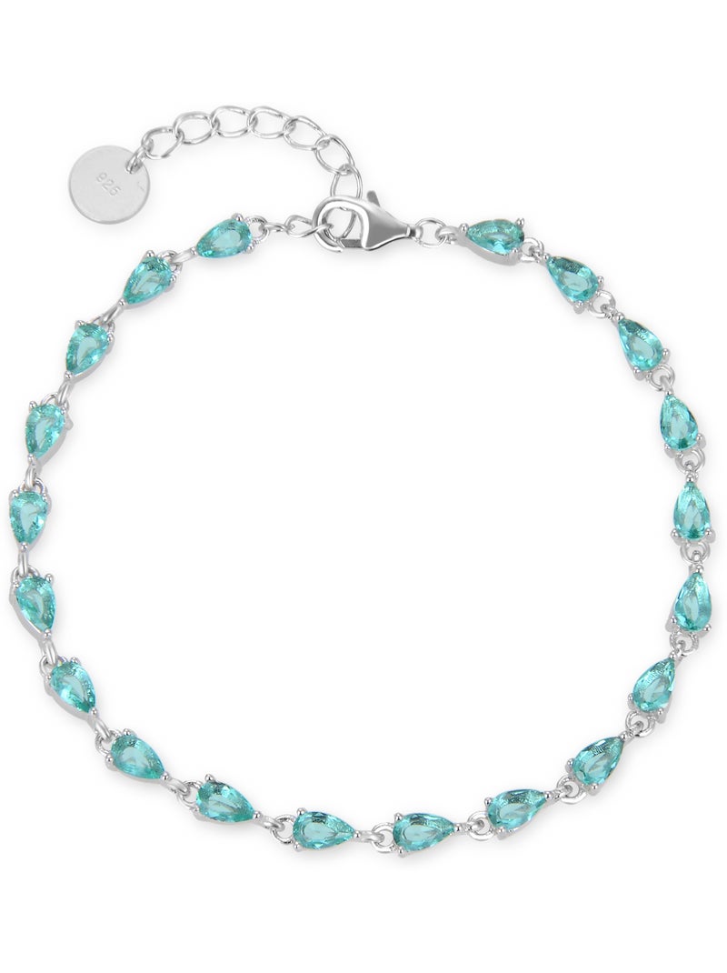 Bracelet Luxenter muanyala en argent sterling Vert émeraude - Kiabi