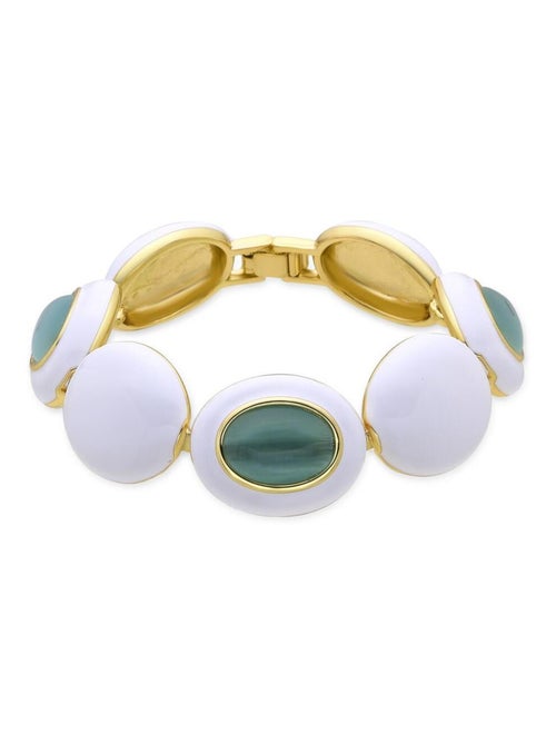 Bracelet Luxenter Nadic Blue Cat's Eye plaqué or jaune 18 carats. - Kiabi