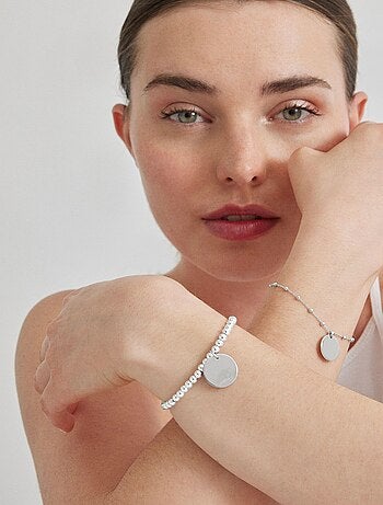 Bracelet Luxenter Nakko en argent 925 et hématite rhodiée