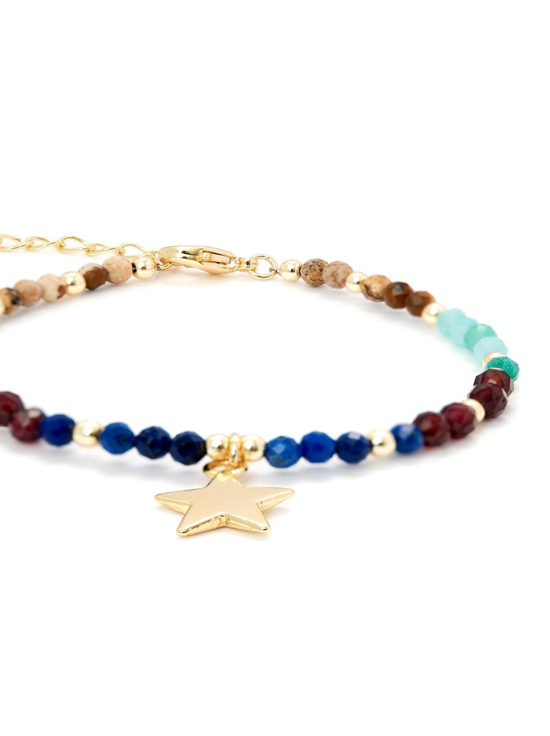 Bracelet Luxenter Nerald en or jaune 18 carats Multicolore - Kiabi