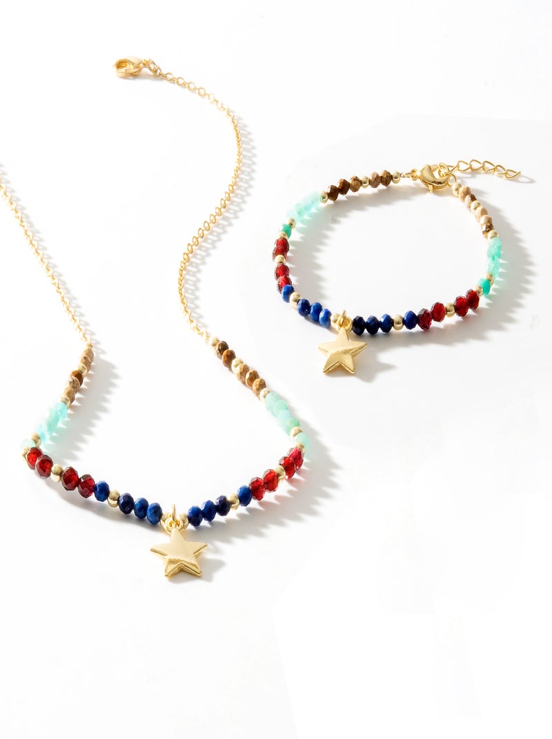 Bracelet Luxenter Nerald et plaqué or 18k Multicolore - Kiabi