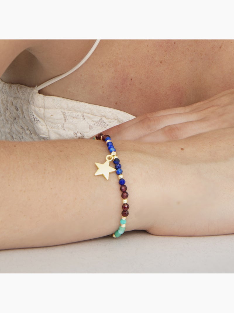 Bracelet Luxenter Nerald et plaqué or 18k Multicolore - Kiabi