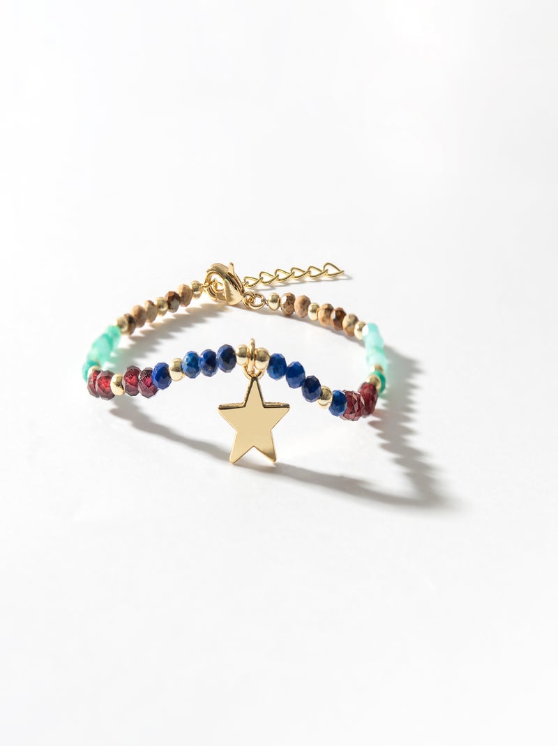 Bracelet Luxenter Nerald et plaqué or 18k Multicolore - Kiabi