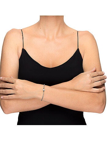 Bracelet Luxenter nethdra en argent 925 et zircon brillant avec finition rhodiée