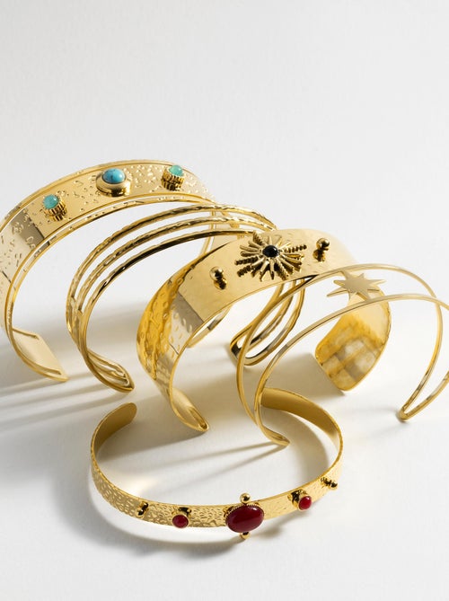 Bracelet Luxenter Onyx fini en or jaune 18K - Nepai - Kiabi