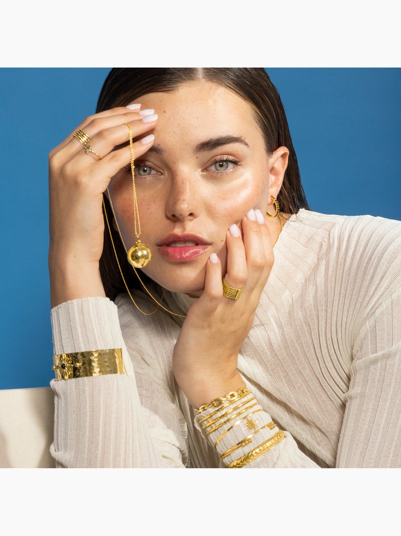 Bracelet Luxenter Onyx fini et plaqué or 18k - Nepai Noir - Kiabi