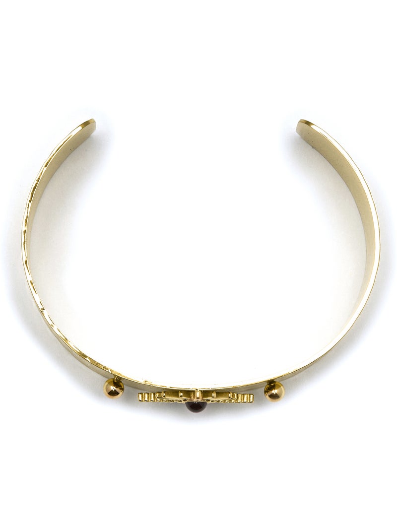 Bracelet Luxenter Onyx fini et plaqué or 18k - Nepai Noir - Kiabi