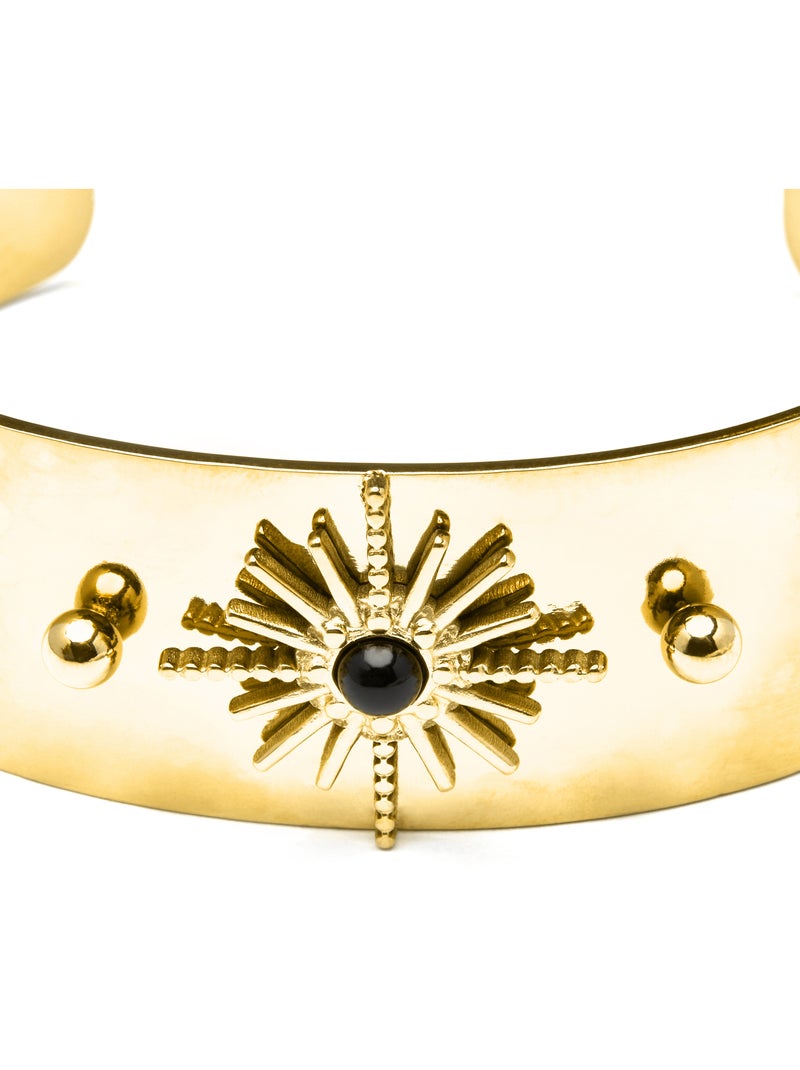 Bracelet Luxenter Onyx fini et plaqué or 18k - Nepai Noir - Kiabi