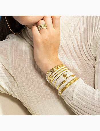Bracelet Luxenter Onyx fini et plaqué or 18k - Nepai