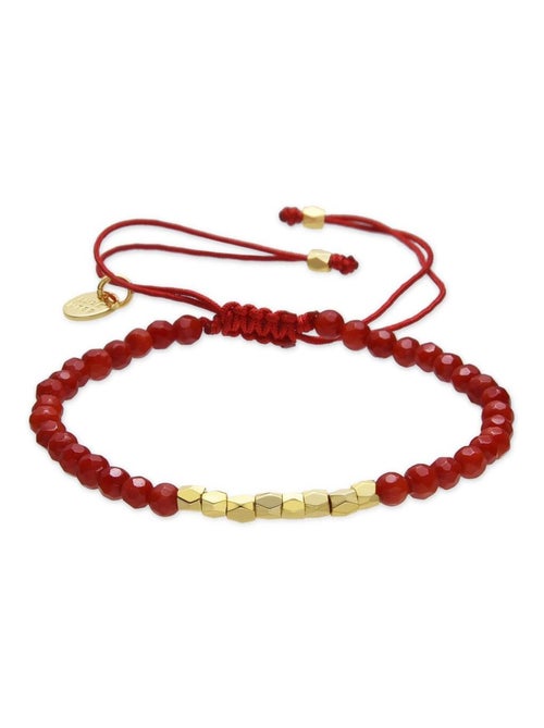 Bracelet Luxenter or jaune 18k et Corail - Likah - Kiabi