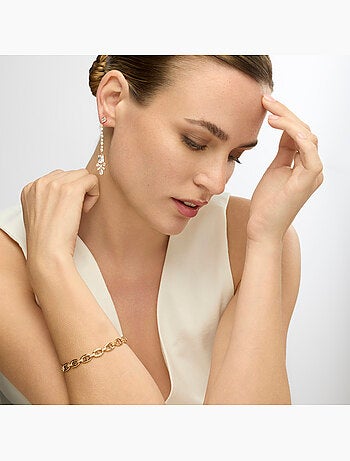 Bracelet Luxenter Or jaune 18k et Zirconium brillant - Ibel