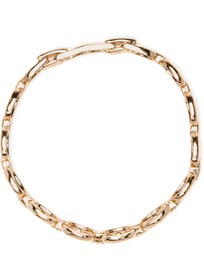 Bracelet Luxenter Or jaune 18k et Zirconium brillant - Ibel Argent - Kiabi