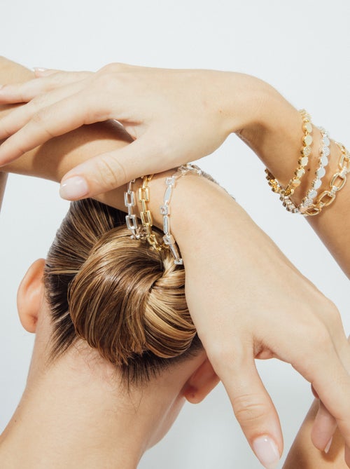 Bracelet Luxenter plaqué or jaune 18 carats - Figor - Kiabi