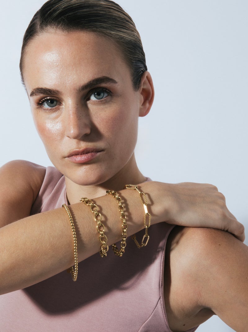 Bracelet Luxenter plaqué or jaune 18 carats - Neehi Doré - Kiabi