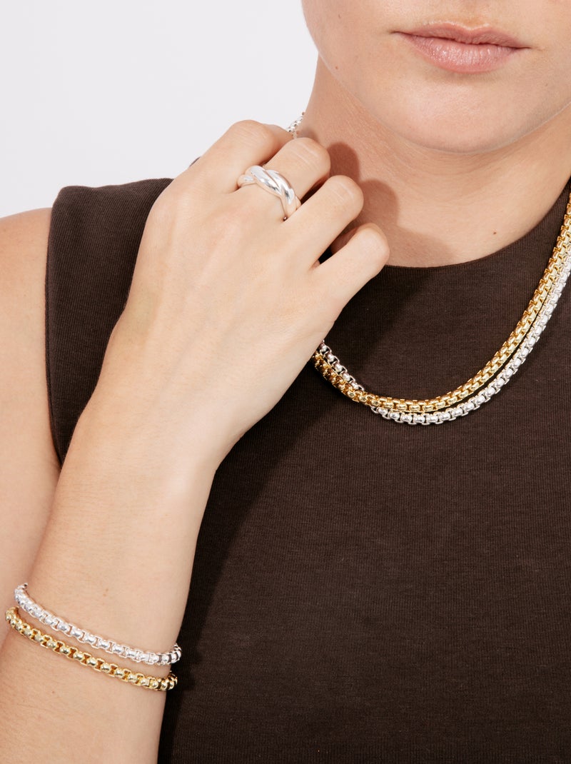 Bracelet Luxenter plaqué or jaune 18 carats - Zugiro Doré - Kiabi