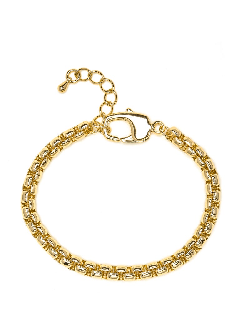 Bracelet Luxenter plaqué or jaune 18 carats - Zugiro Doré - Kiabi