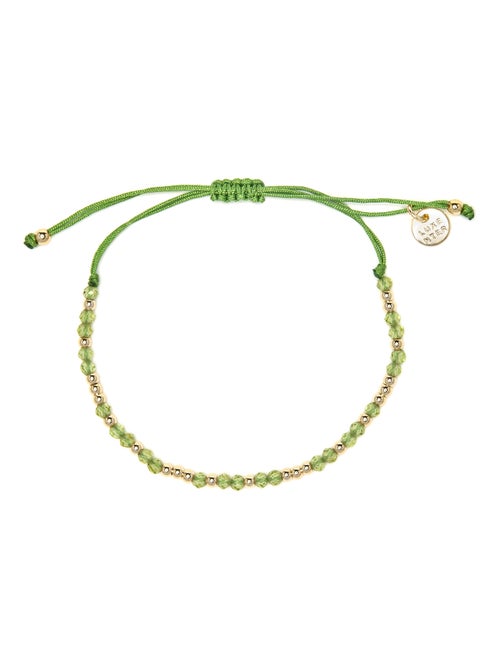 Bracelet Luxenter plaqué or jaune 18k et Peridot Zirconia - Likah - Kiabi