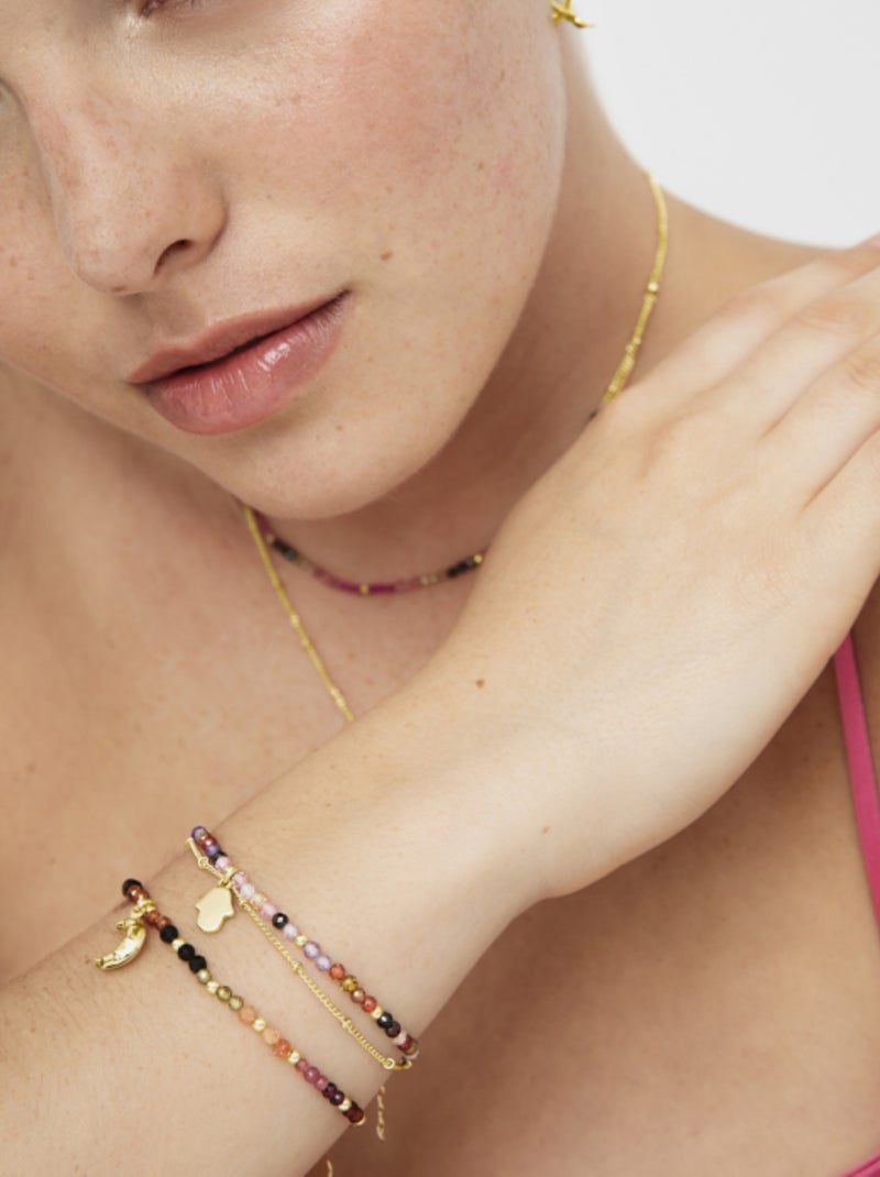 Bracelet Luxenter Raxsu et plaqué or 18k Multicolore - Kiabi