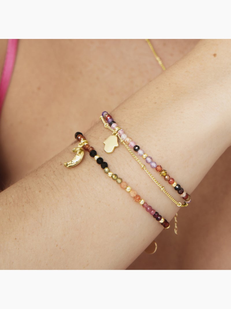 Bracelet Luxenter Raxsu et plaqué or 18k Multicolore - Kiabi