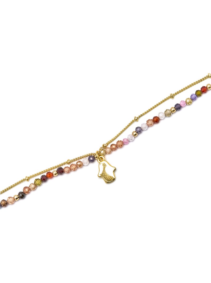 Bracelet Luxenter Raxsu et plaqué or 18k Multicolore - Kiabi