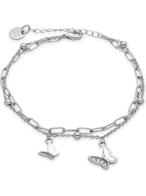 Bracelet Luxenter rhodié avec zircon brillant - Tiek - Kiabi