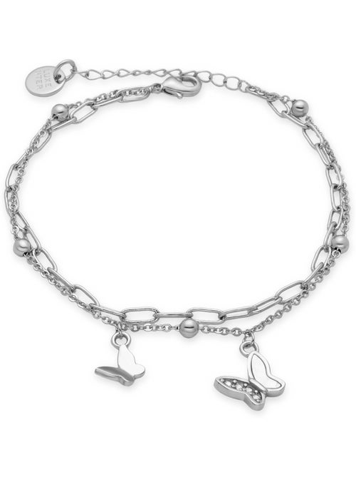 Bracelet Luxenter rhodié avec zircon brillant - Tiek - Kiabi