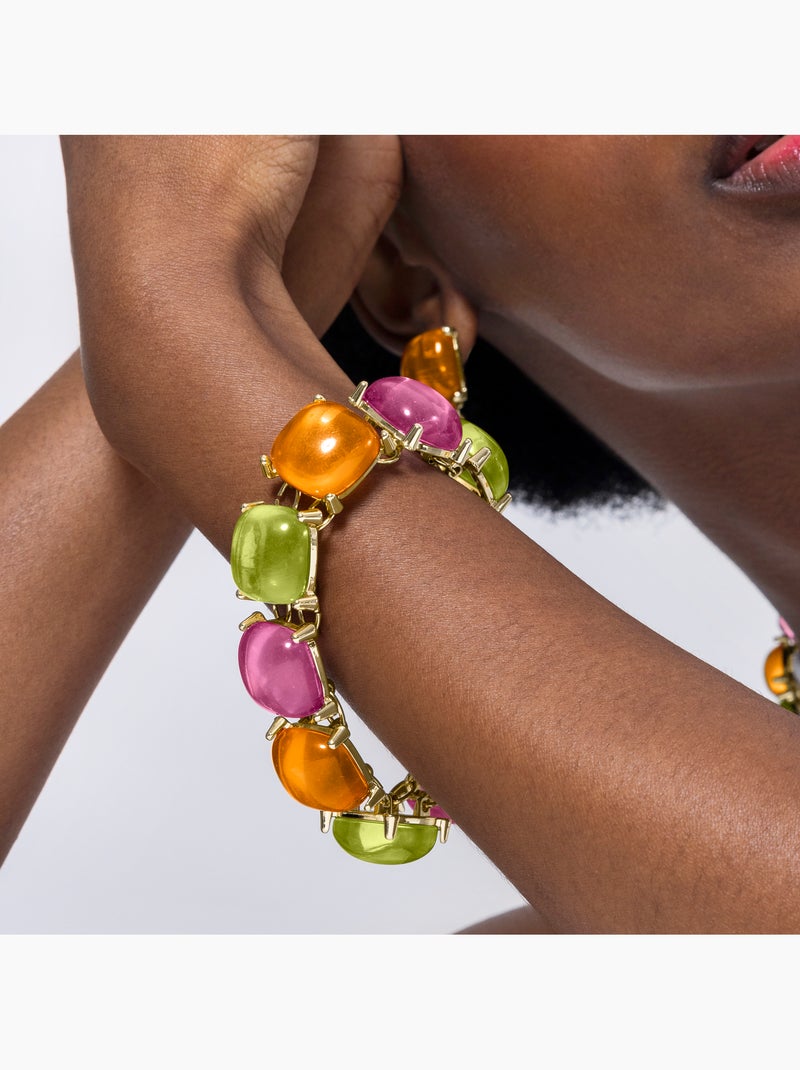 Bracelet Luxenter Tosab et plaqué or 18k Multicolore - Kiabi